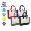 Bag2u Hatch Jute Bag Plain Tote Bag Color Handle Shopping Jute Bag