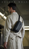 Golden Wolf Stealth Anti-Theft Zipper Crossbody Travel Light Weight Sling Bag
