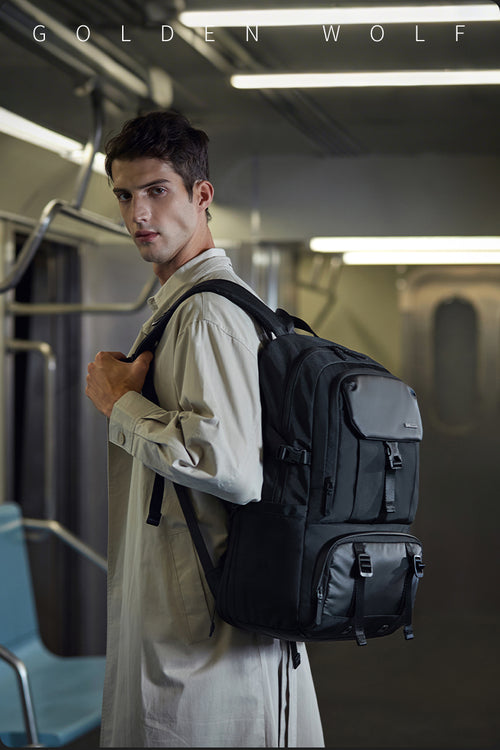 Golden Wolf Venture Ultra Light Travel USB Port Student Laptop Backpack (15.6")