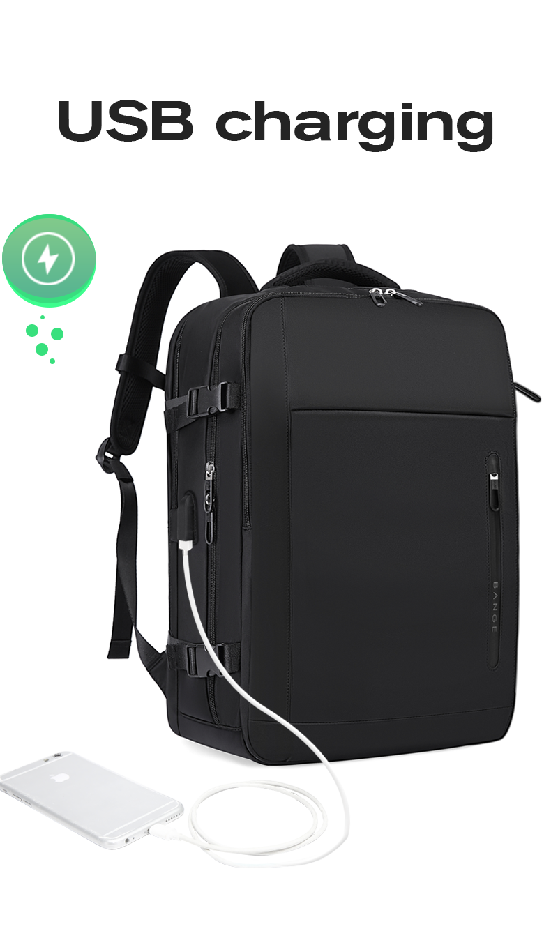 Bange Fissure Laptop Backpack Multi-Compartment Water Resistant Business Travel Laptop Backpack (15.6”)