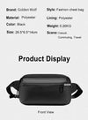 Golden Wolf Stealth Anti-Theft Zipper Crossbody Travel Light Weight Sling Bag