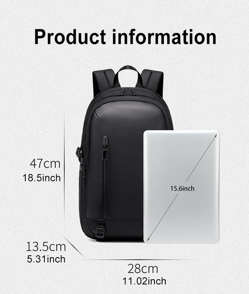 Golden Wolf Horizon Ultra Light Travel USB Port Student Laptop Backpack (15.6")