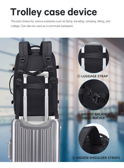 Bange i-Kadenz Water Resistant FREE Multi Compartment Pouch Ultra Light Travel Laptop Backpack (17.3")