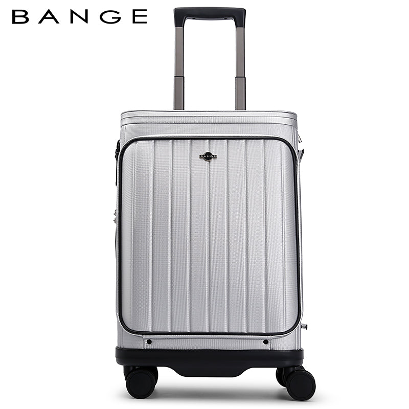 Bange i-Albertz 20" Microfiber Trolley Suitcases Luggage Hand Trolley Hard Case Bag TSA Lock (17")