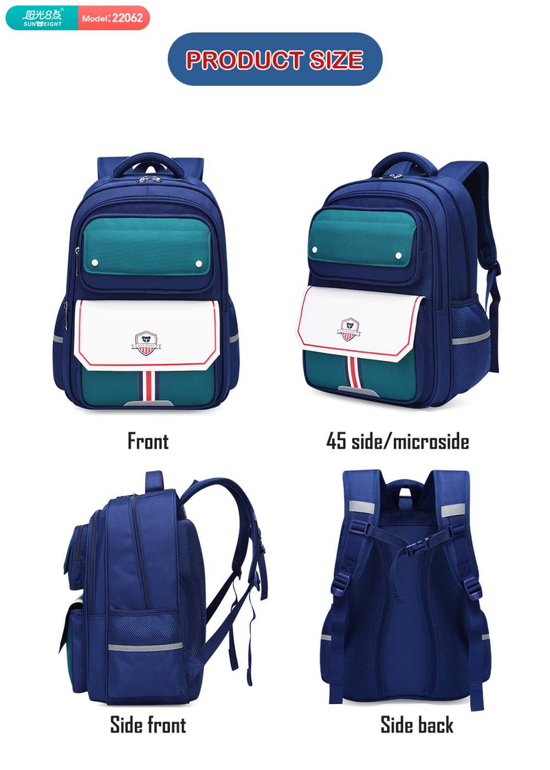 SunEight Gorge School Backpack Beg Sekolah Unisex Colorful Simple Design