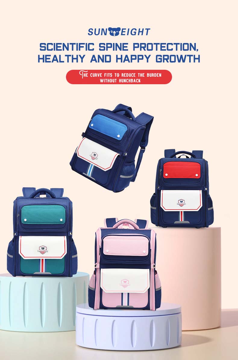 SunEight British School Backpack Beg Sekolah Cantik Colorful Trend design