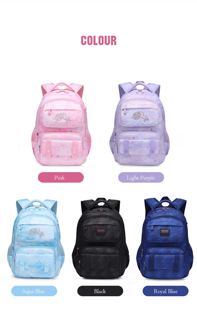 SunEight Triz School Backpack Beg Sekolah Unisex Big Capacity Multi Compartment