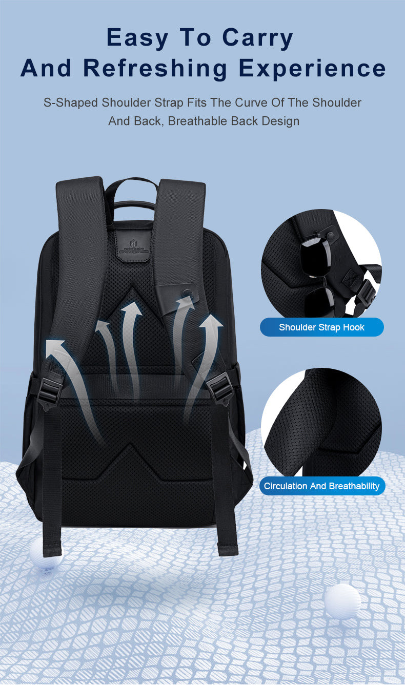 Arctic Hunter i-Sherwoodz Multi Compartment Laptop Backpack Business Travel Laptop Bag (15.6")