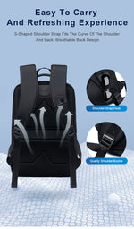 Arctic Hunter i-Torpedoz Multi Compartment Slim Laptop Backpack Business Travel Laptop Bag (15.6")