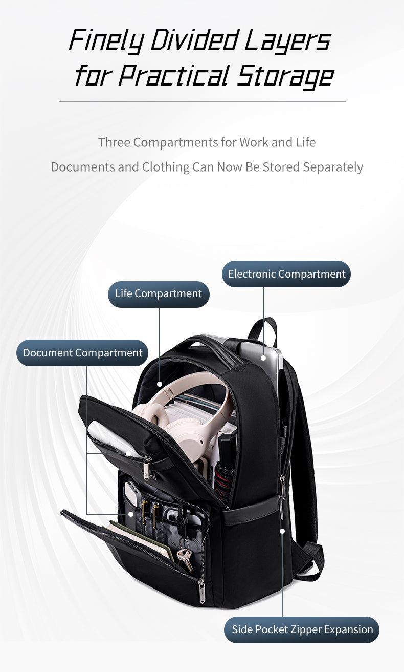 Arctic Hunter i-Schizo Business Multicompartment Laptop Backpack (15.6")