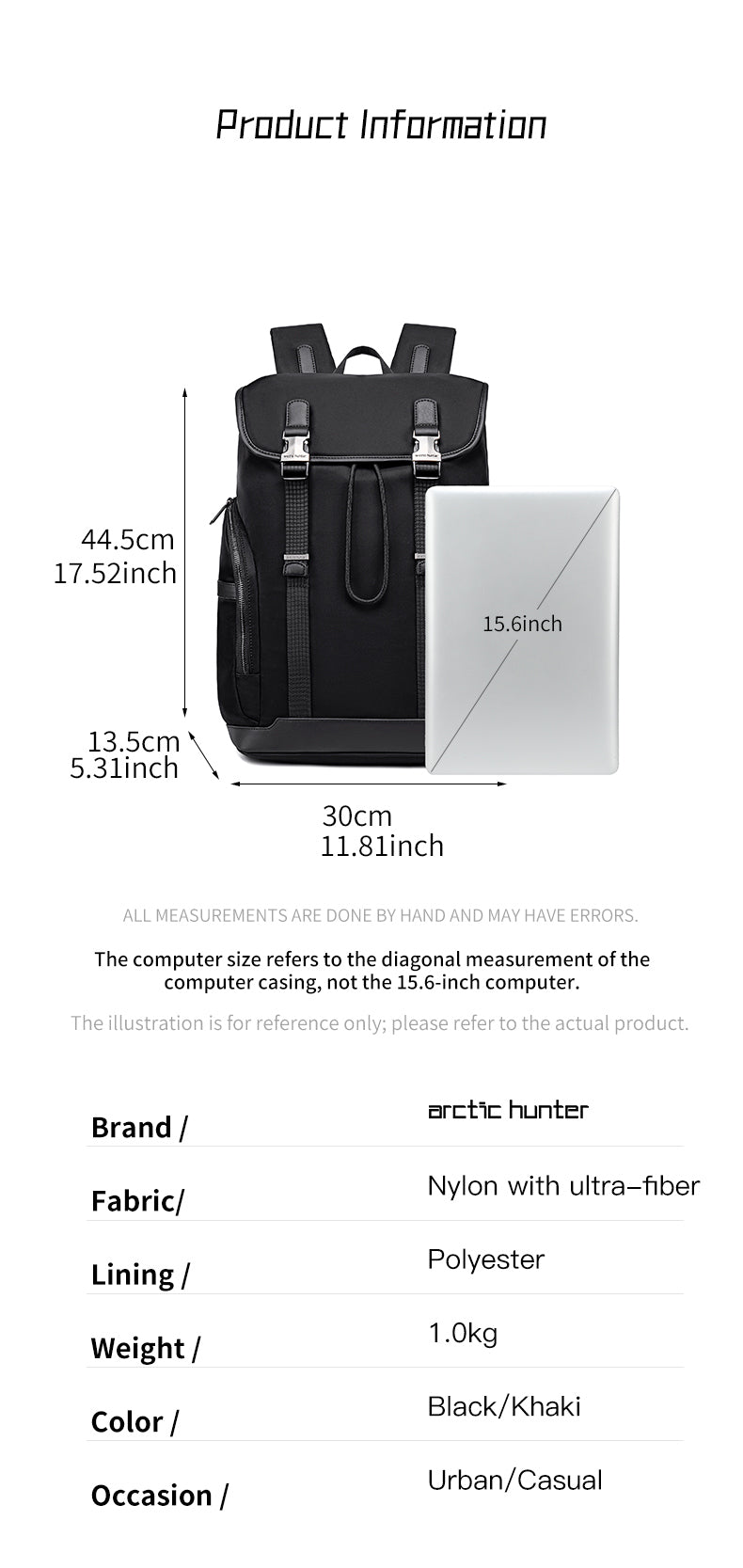 Arctic Hunter i-Ragman Business Multicompartment Laptop Backpack (15.6")