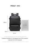 Arctic Hunter i-AirLess Pro Airpack Multi Compartment Laptop Backpack Business Travel Laptop Bag (15.6")