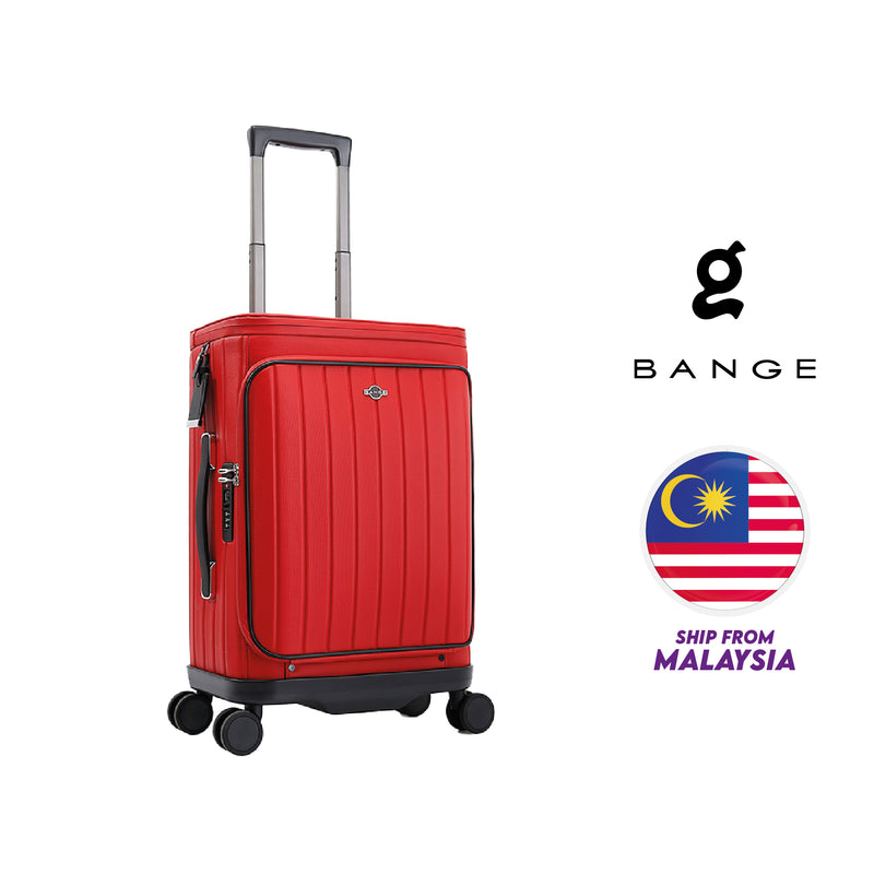 Bange i-Albertz 20" Microfiber Trolley Suitcases Luggage Hand Trolley Hard Case Bag TSA Lock (17")