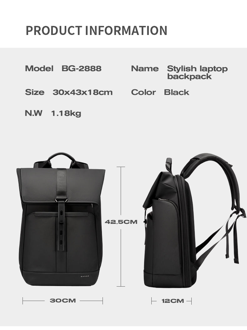 Bange Grindz Fashion Laptop Backpack Big Capacity Trendz Stylish Design Business Travel Laptop Backpack (15.6")