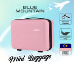 Blue Mountain Navigator 14'' Mini Luggage Lightweight Hand Carry Hard Case Luggage Bag Suitcases with Zip