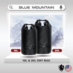 Blue Mountain 10L/20L Dry Bag Outdoor Sports Splashproof Travel Sling Backpack Adjustable Shoulder Strap