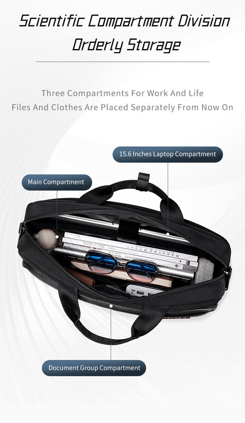 Arctic Hunter i-Regent Light Weight Multi Compartment Laptop Briefcase (15.6")