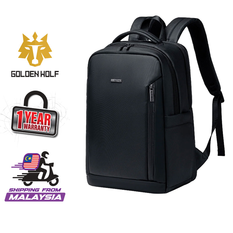 Golden Wolf Bardz Ultra Light Travel Multicompartment Business Student Laptop Backpack (15.6")