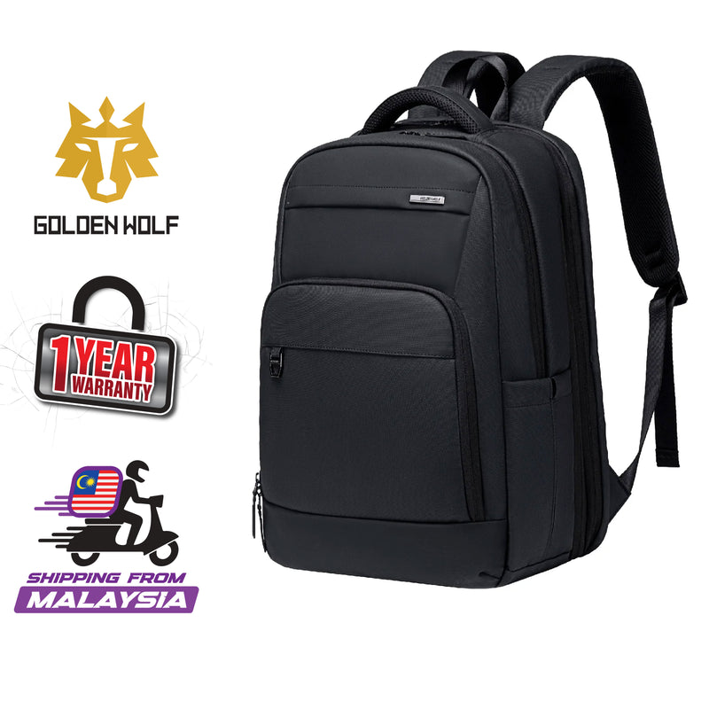 Golden Wolf Lunarz Ultra Light Travel Multicompartment Business Student Laptop Backpack (15.6")