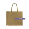 [FREE letak nama & Twilly] Zipper Jute Bag Tote Bag Color Handle Jute Bag Natural Material cantik cantik personalise