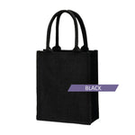 [FREE letak nama & Twilly] A4 Jute Bag Plain Tote Bag Color Handle Jute Bag Natural Material cantik cantik personalise