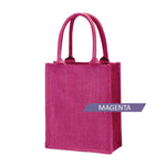 Bag2u A4 Size Jute Material Tote Bags 10 Colors EasyCarry multiple colors Big Capacity