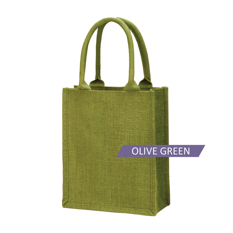 Bag2u A4 Size Jute Material Tote Bags 10 Colors EasyCarry multiple colors Big Capacity