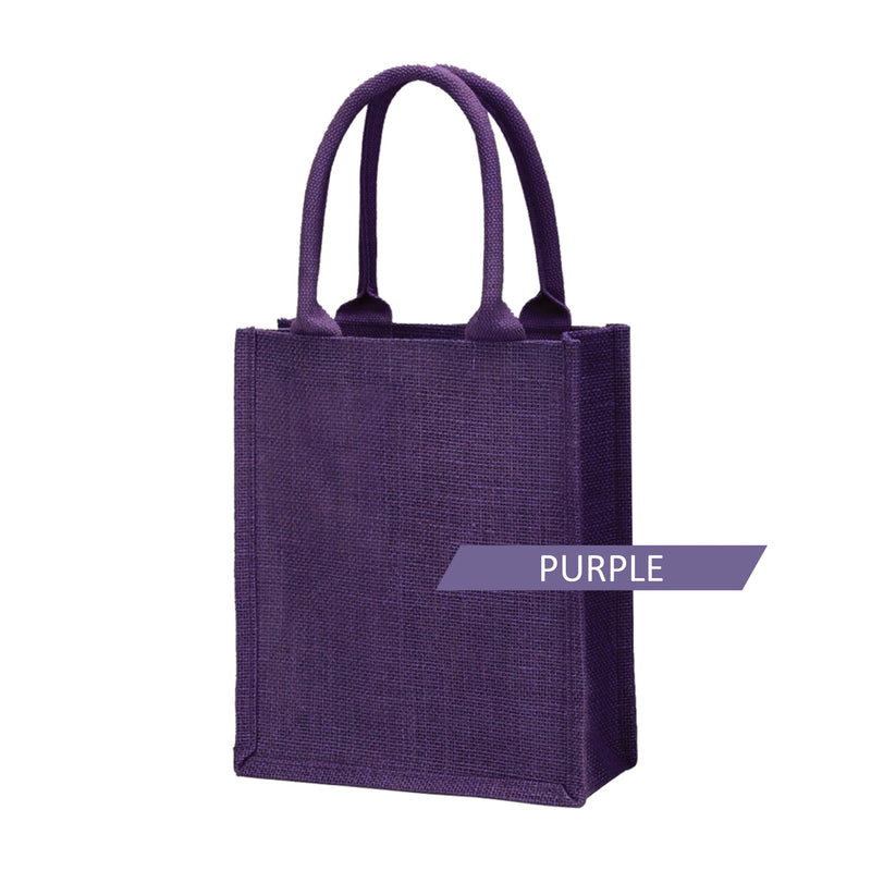 Bag2u A4 Size Jute Material Tote Bags 10 Colors EasyCarry multiple colors Big Capacity