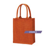 [FREE letak nama & Twilly] A4 Jute Bag Plain Tote Bag Color Handle Jute Bag Natural Material cantik cantik personalise