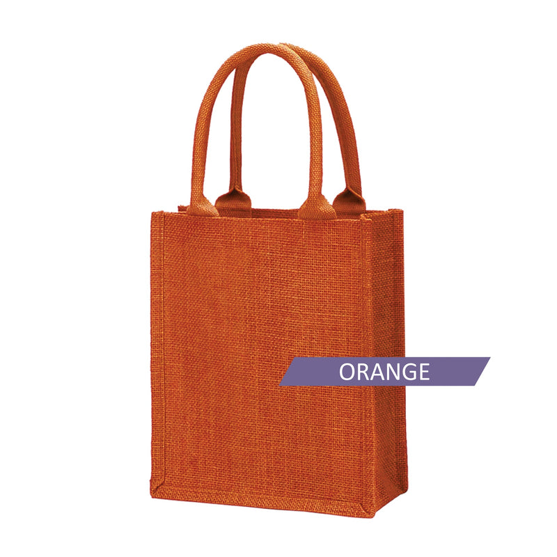 [FREE letak nama & Twilly] A4 Jute Bag Plain Tote Bag Color Handle Jute Bag Natural Material cantik cantik personalise