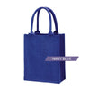 [FREE letak nama & Twilly] A4 Jute Bag Plain Tote Bag Color Handle Jute Bag Natural Material cantik cantik personalise