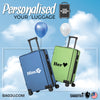Blue Mountain 20"/24" Personalised Fabulous PC Hard Case Luggage Hand Trolley Suitcases Bag with Lock Letak Nama