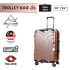 Blue Mountain 20"/24" Tracer Expandable PC + ABS Hard Case Trolley Suitcases Luggage Hand Bag Lock