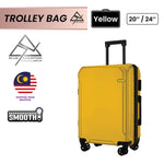 Blue Mountain 20"/24" Robo PC Trolley Suitcases Luggage Hand Trolley Hard Case Bag TSA Lock