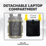 Blue Mountain RainReign 40L Tarpaulin Backpack Dry Bag Outdoor Sports Splashproof Travel Laptop Bag Adjustable