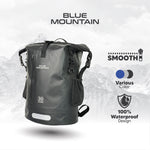 Blue Mountain 30L Tarpaulin Backpack Dry Bag Outdoor Sports Splashproof Travel Laptop Bag Adjustable