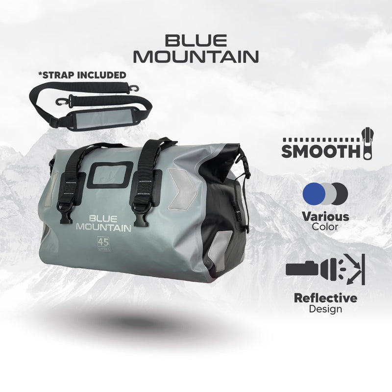 Blue Mountain 45L Duffel Dry Bag Offshore Splashproof Travel Backpack Adjustable Shoulder Strap