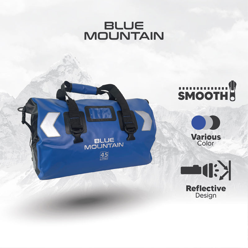 Blue Mountain 45L Duffel Dry Bag Offshore Splashproof Travel Backpack Adjustable Shoulder Strap