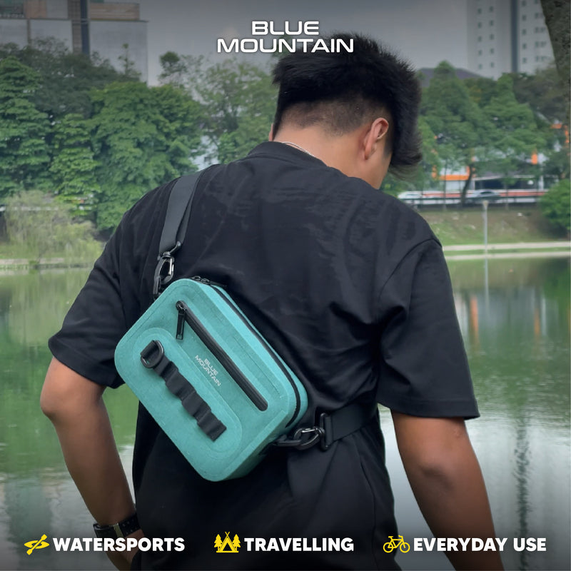 Blue Mountain DrizzleDuel 3L Dry Sling Bag Outdoor Sports Splashproof Travel Backpack Adjustable Shoulder Strap