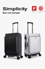 Bange i-Albertz 20" Microfiber Trolley Suitcases Luggage Hand Trolley Hard Case Bag TSA Lock (17")