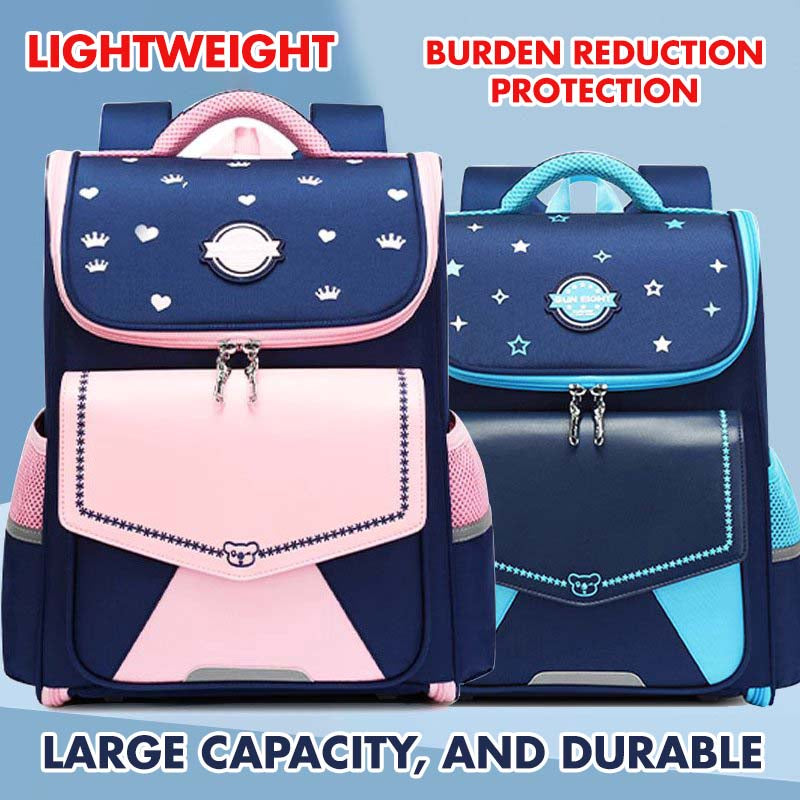 SunEight Dotz School Backpack Lighweight Big Capacity Multi Compartment Beg Sekolah