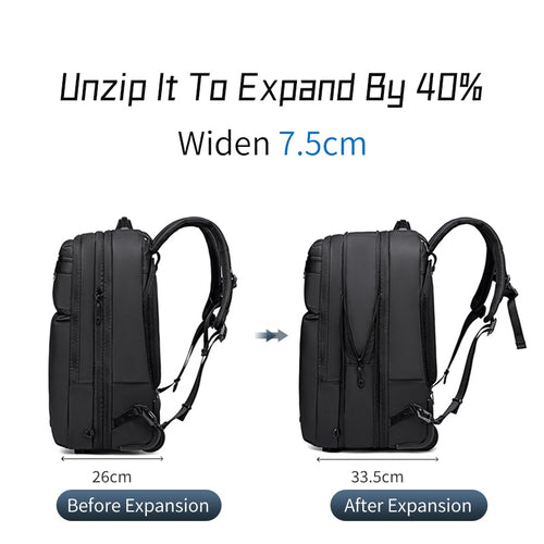 Arctic Hunter i-Rover Multi Compartment expandable Laptop Backpack Business Travel Laptop Bag (15.6")