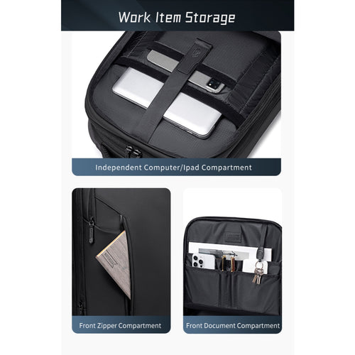 Arctic Hunter i-Glide Multi Compartment expandable Laptop Backpack Business Travel Laptop Bag (15.6")