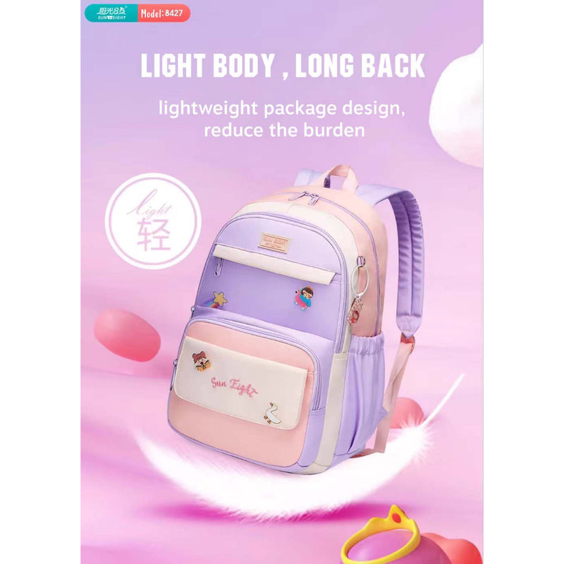 SunEight Kidoz School Backpack Big Capacity Multi Compartment Beg Sekolah