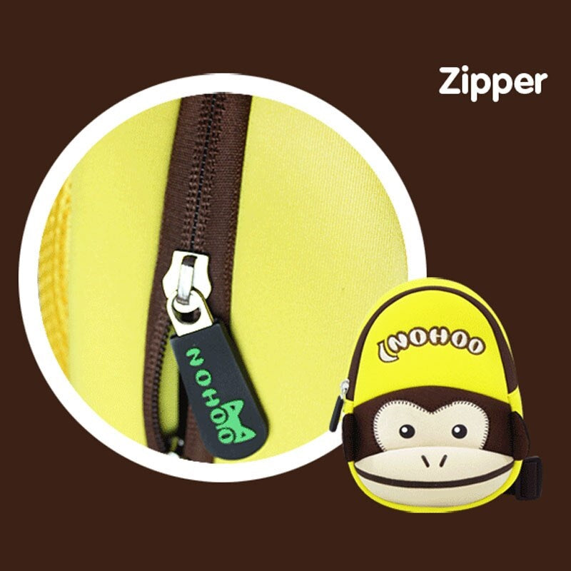 NOHOO Kid Yellow Monkey Design Children Boy Sling Crossbody Travel Preschool Bag