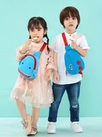NOHOO Kid Jaws Blue 3D Design Children Boy Sling Crossbody Travel Preschool Bag