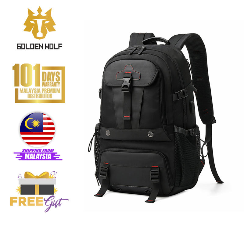 Golden Wolf Bellona Multiple Compartment extend large capacity Laptop Backpack (17")