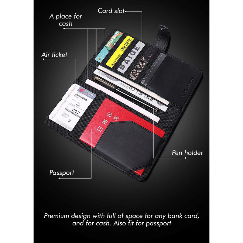 Arctic Hunter Ballistic Nylon Travel Holder Fashion Wallets Purses Oxford Pen Pocket Black Coin Pocket Card Compartment