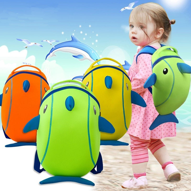 NOHOO Kid 3D Dolphin Design Children Ocean Travel School Bag Beg Sekolah Bags A4