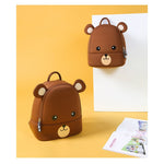 NOHOO Kid Coffee Brown Bear 3D Design School Bag Waterproof Preschool Backpack Bags